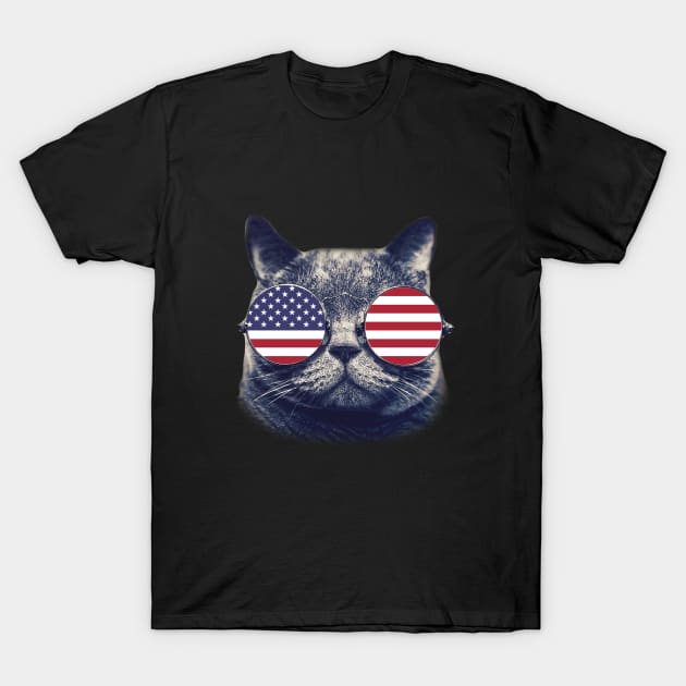 Cat EEUU T-Shirt by RataGorrata